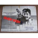 Movie Poster, "Death Wish", approx 101cm x 76cm.