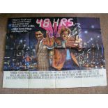 Movie Poster, "48 hrs", approx 101cm x 76cm.