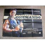 Movie Poster, "Commando", approx 101cm x 76cm.