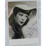 Gertrude Niesen, signed Photograph An autographed b/w Photograph of Gertrude Niesen (aka Nissen) (