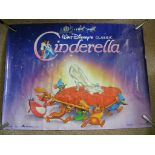 Movie Poster, "Walt Disney's Cinderella" (re-release), approx 101cm x 76cm.