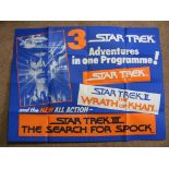 Star Trek Trilogy - combined programme, approx 100cm x 76cm.