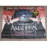 Movie Poster, "Amadeus", approx 101cm x 76cm.