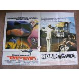 Movie Poster (double) "Eye for an Eye" and "Road Games", approx 101cm x 76cm,