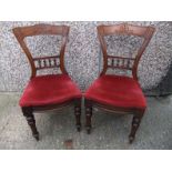 Pair of early-mid C19th upholstered Chairs.