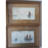 Pair of framed Maritime Watercolours each signed "W Angus" depicting various sailing boats, each