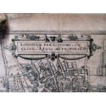 A C19th Map of London, “Londinium Feracissimi Angliae Regni Metropolis”, mounted to card, note water