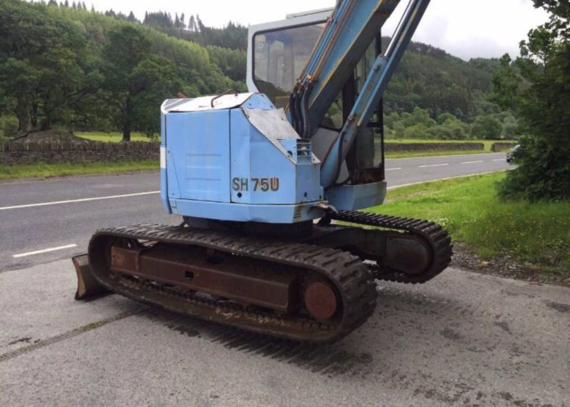 SUMITUMO SH75 EXCAVATOR, YEAR BELIEVED APPROX 1996, ISUZU ENGINE, 9000 HRS, MANUAL QUICK HITCH, - Bild 4 aus 8