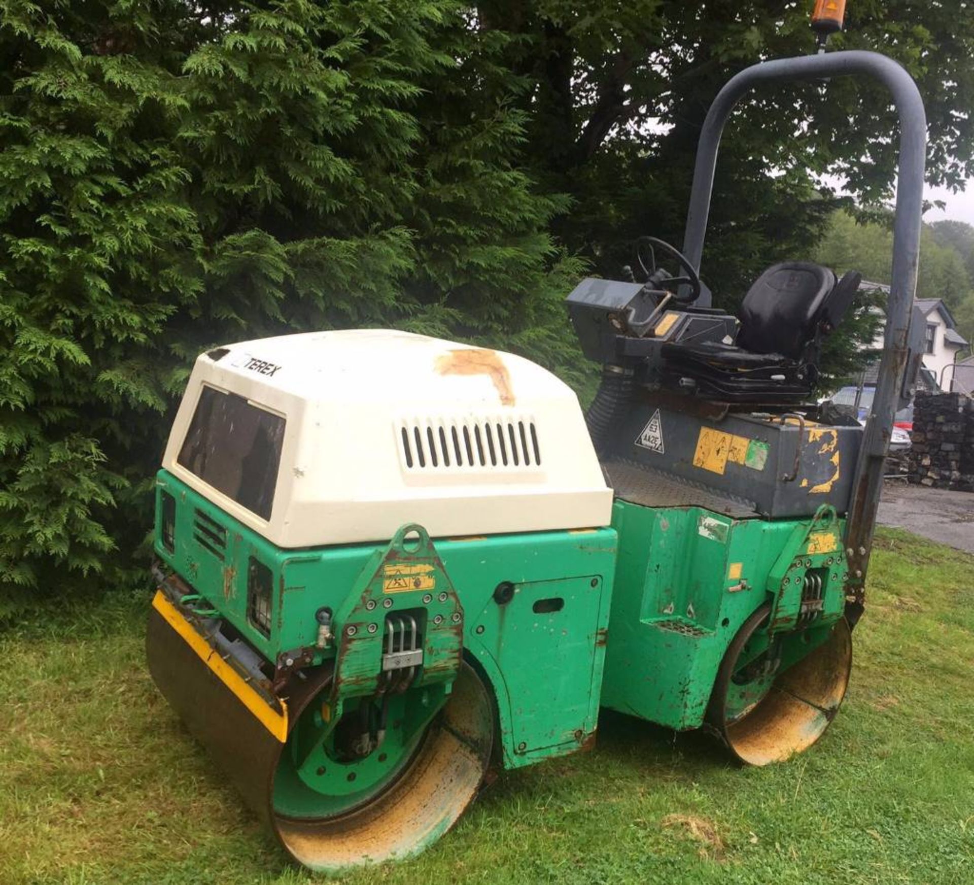 2007 TEREX TV1200 ROLLER, BOUNCE DRUM VIBRATION, KUBOTA ENGINE, 1000 HRS, WITH WORK LIGHTS AND