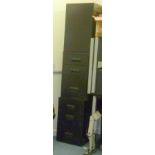 3 x Black 3 drawer pedastal