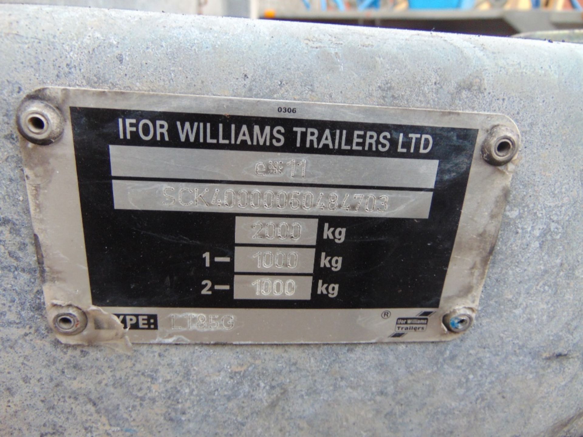 Ifor Williams LT850 Twin Axle Trailer, SWL: 2000Kg - Image 6 of 6