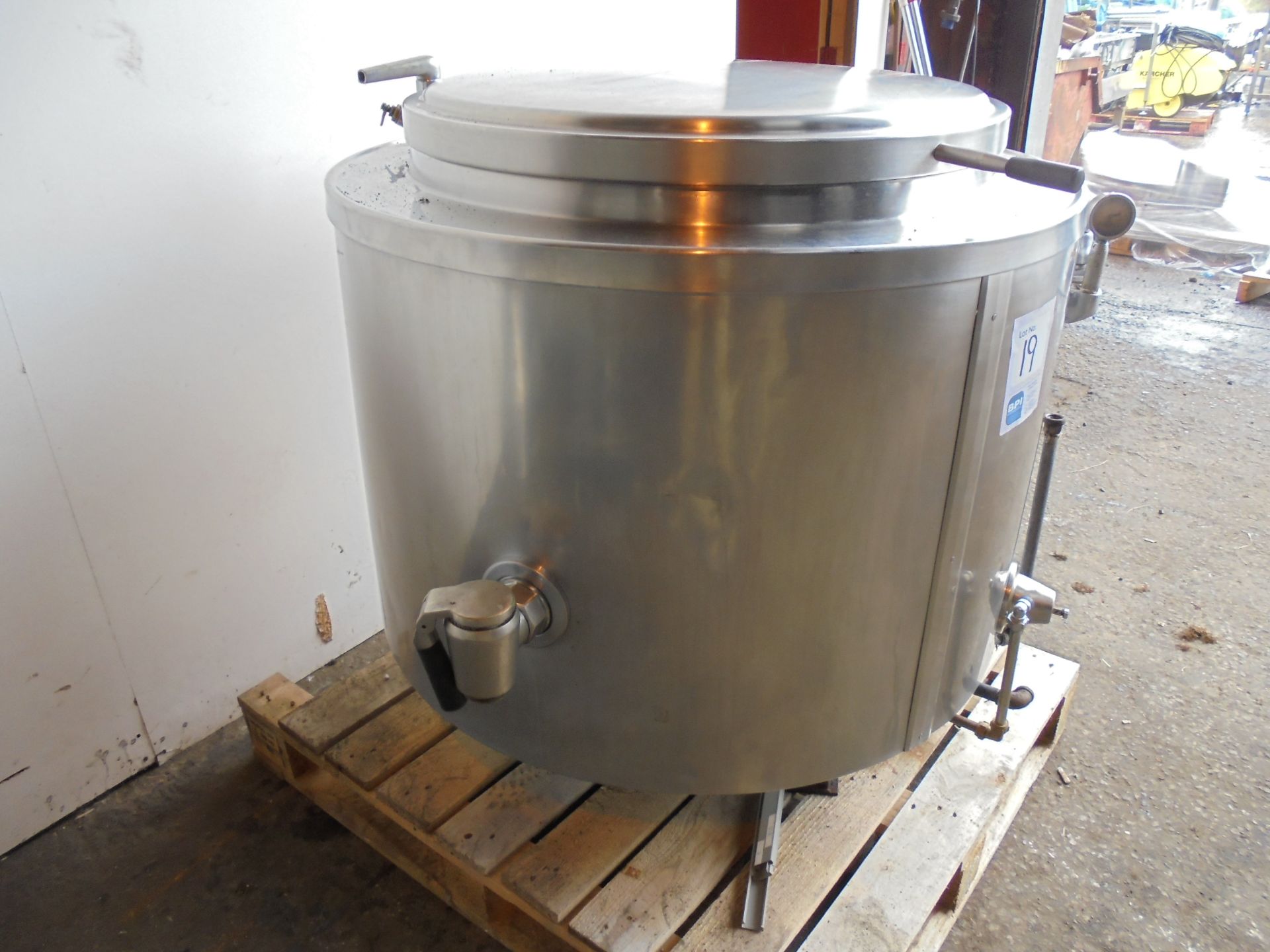 Stainless Steel Steam Jacketed Vessel with Side Discharge, Capacity: 150Ltrs - Image 3 of 4