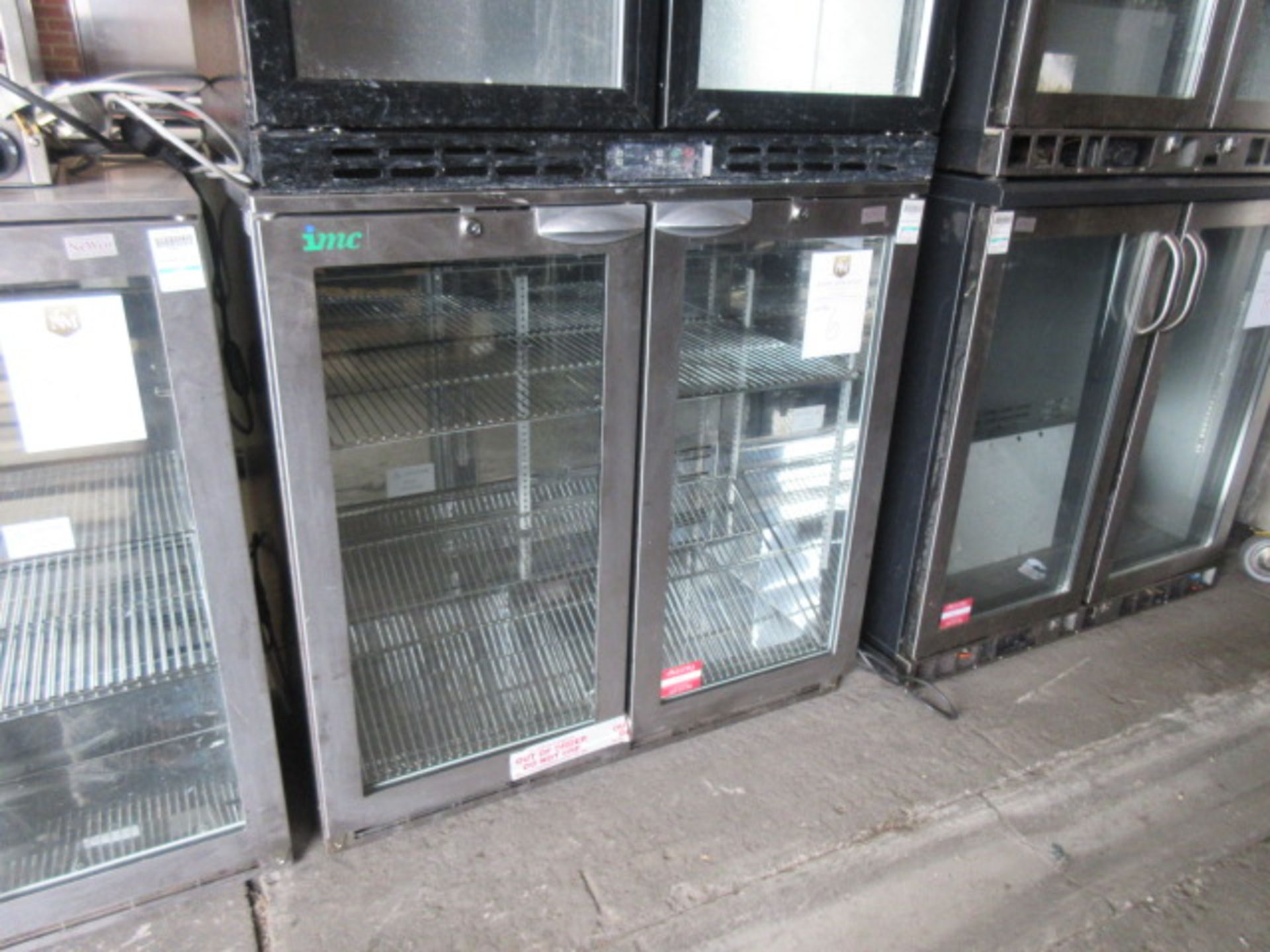 IMC M90 refrigerator. Series 7, class N, Stainless steel, double glass doors, 240v, refrigerant 134A