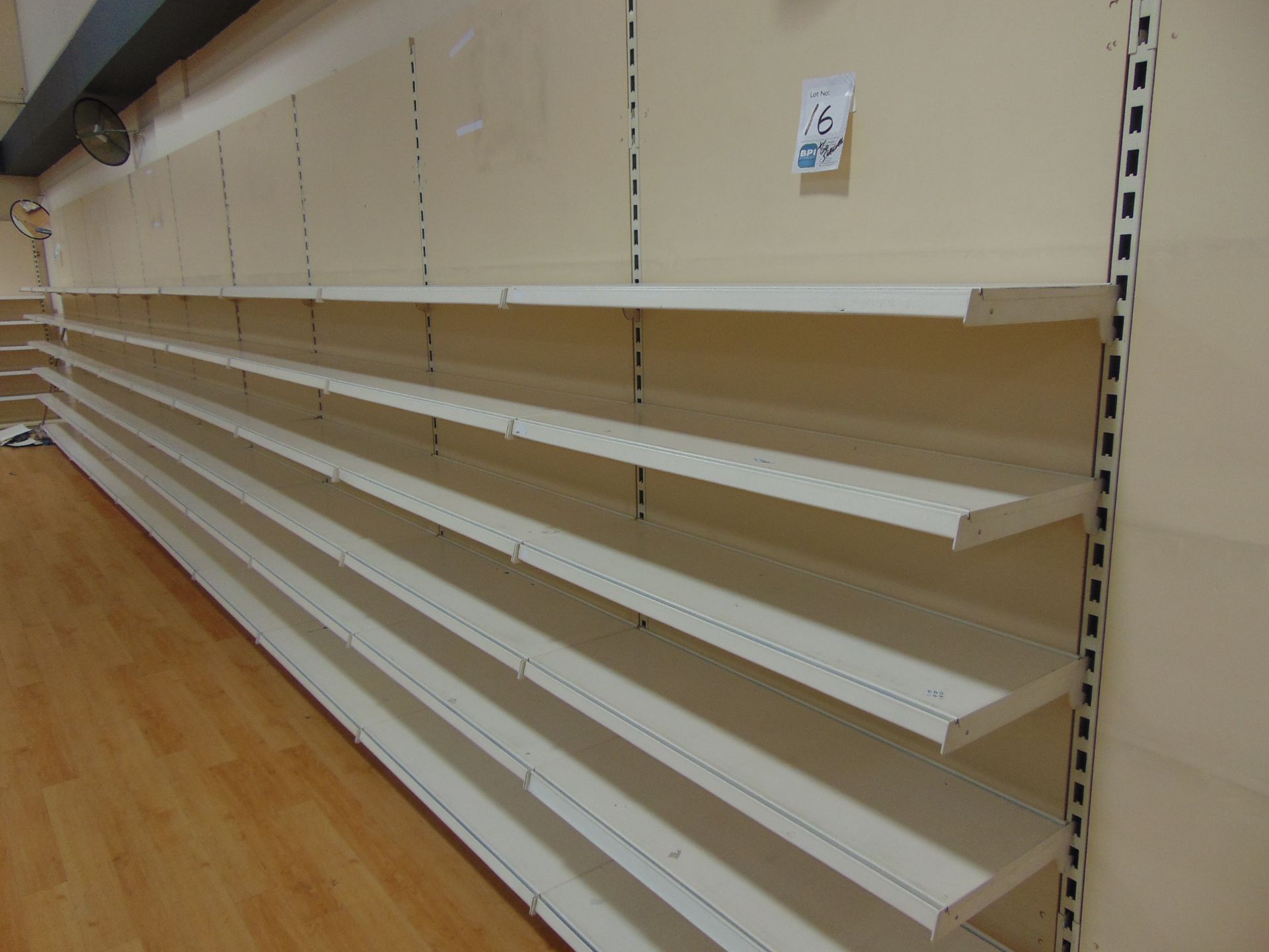 Quality Wall Adjustable Height & Amount Shelving,Comprises Of X10 1Mt Panels X60 Steel Powder Coated