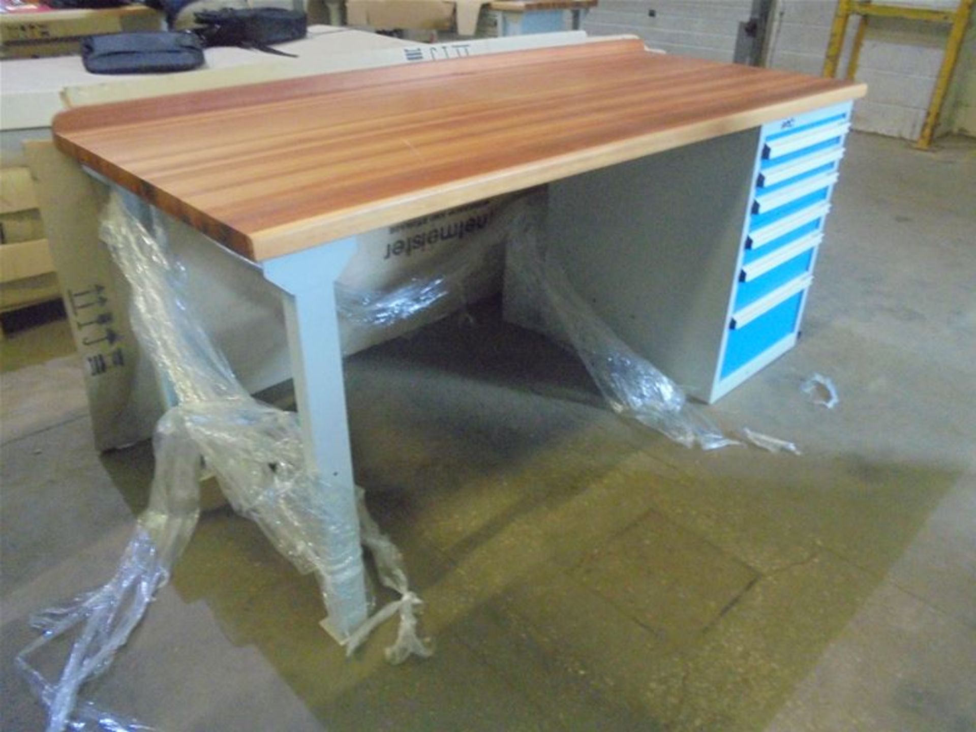 Workbench WKS 500-20T with Saligna Top and C850 Cabinet Drawer - Image 2 of 3