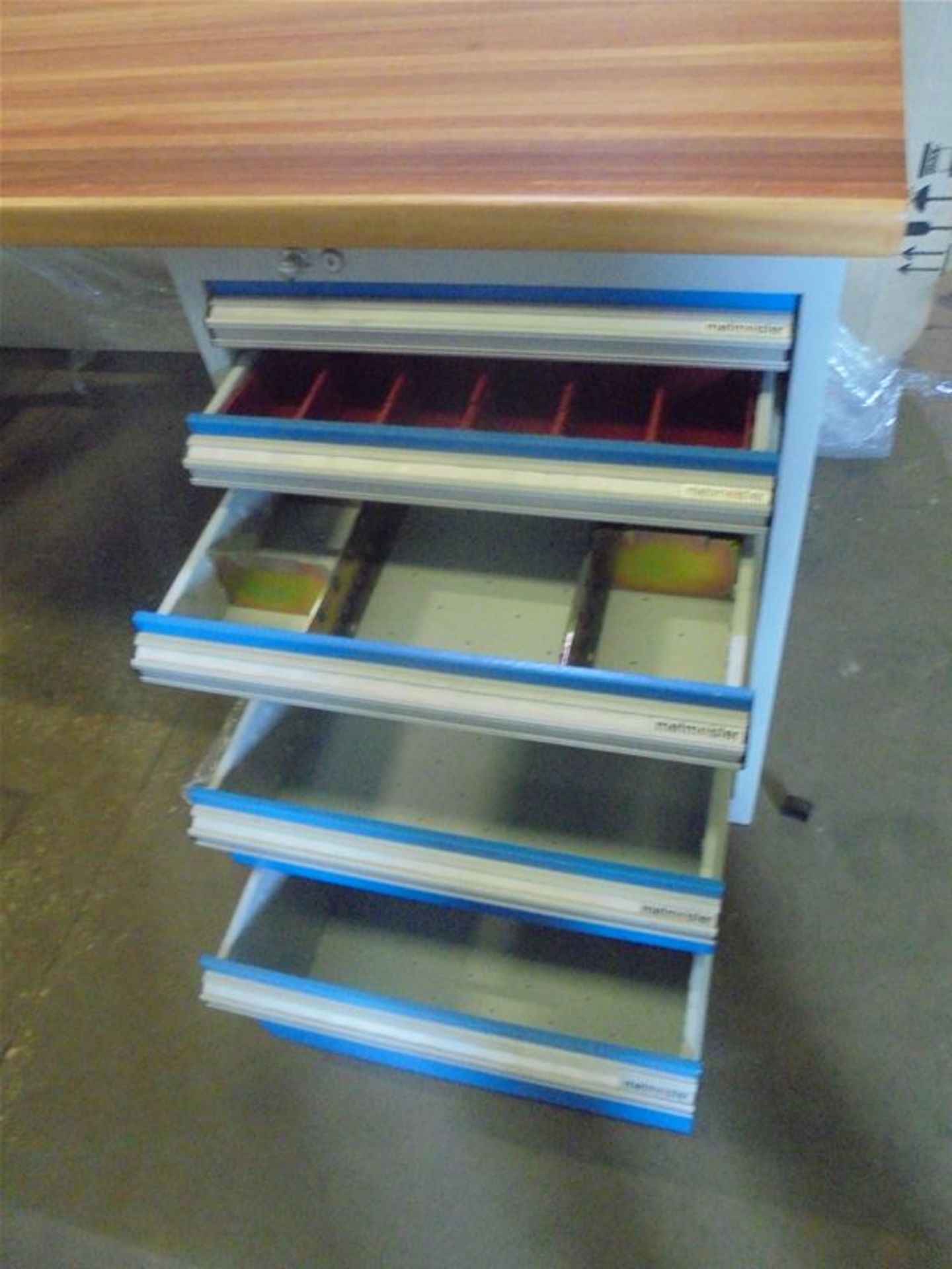 Workbench WKS 500-20T with Saligna Top and C850 Cabinet Drawer - Image 3 of 3
