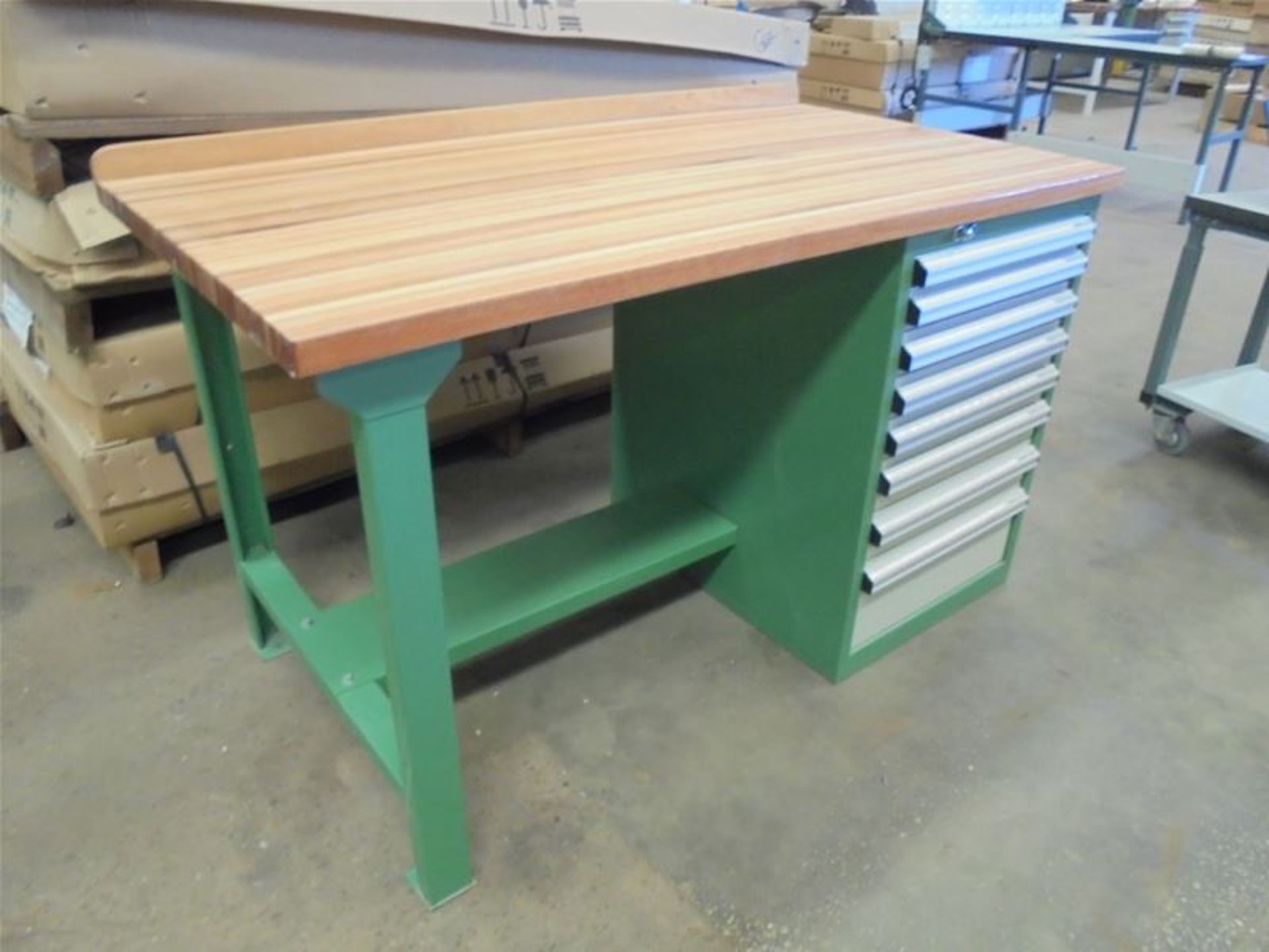 Workbench WKS 500-15T with Saligna Top and C850-8.1 Cabinet Drawer - Image 2 of 3