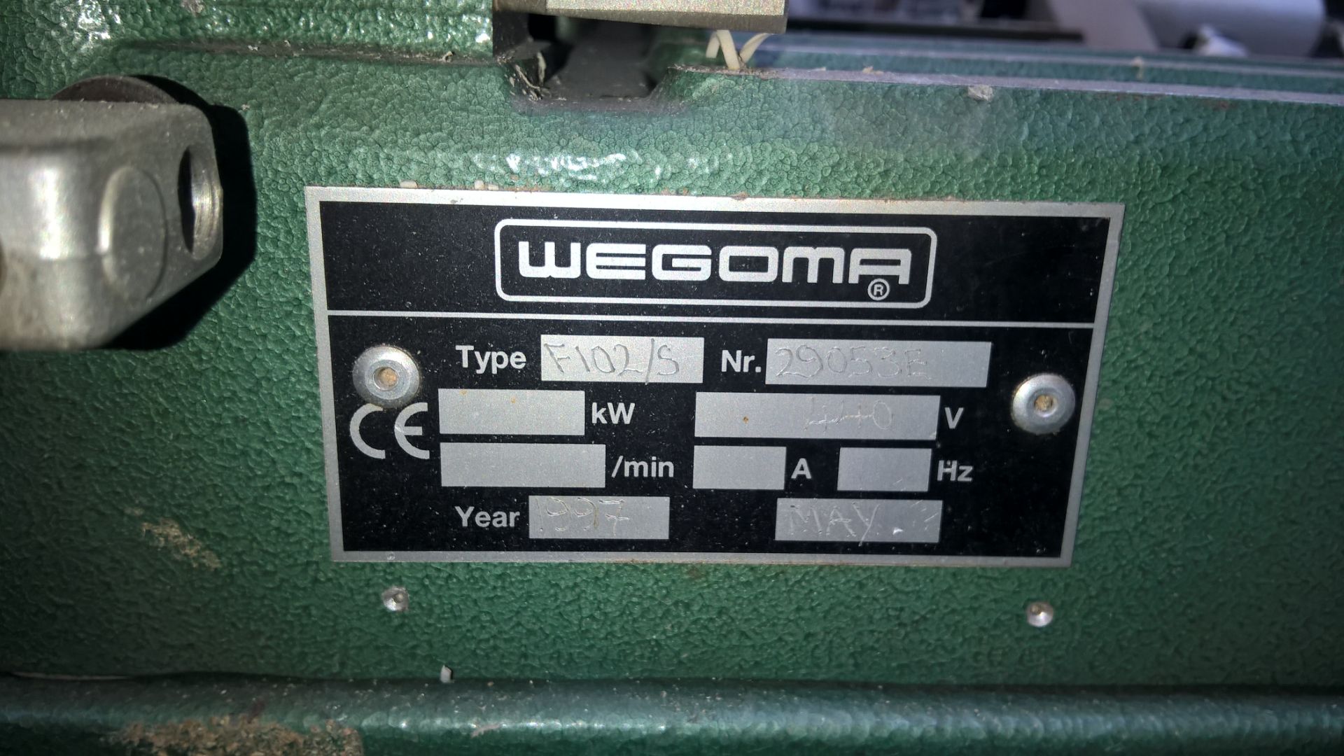 Weima Routing machine Model F102/S Serial No. 29053B Year 1997 440v. - Image 5 of 5