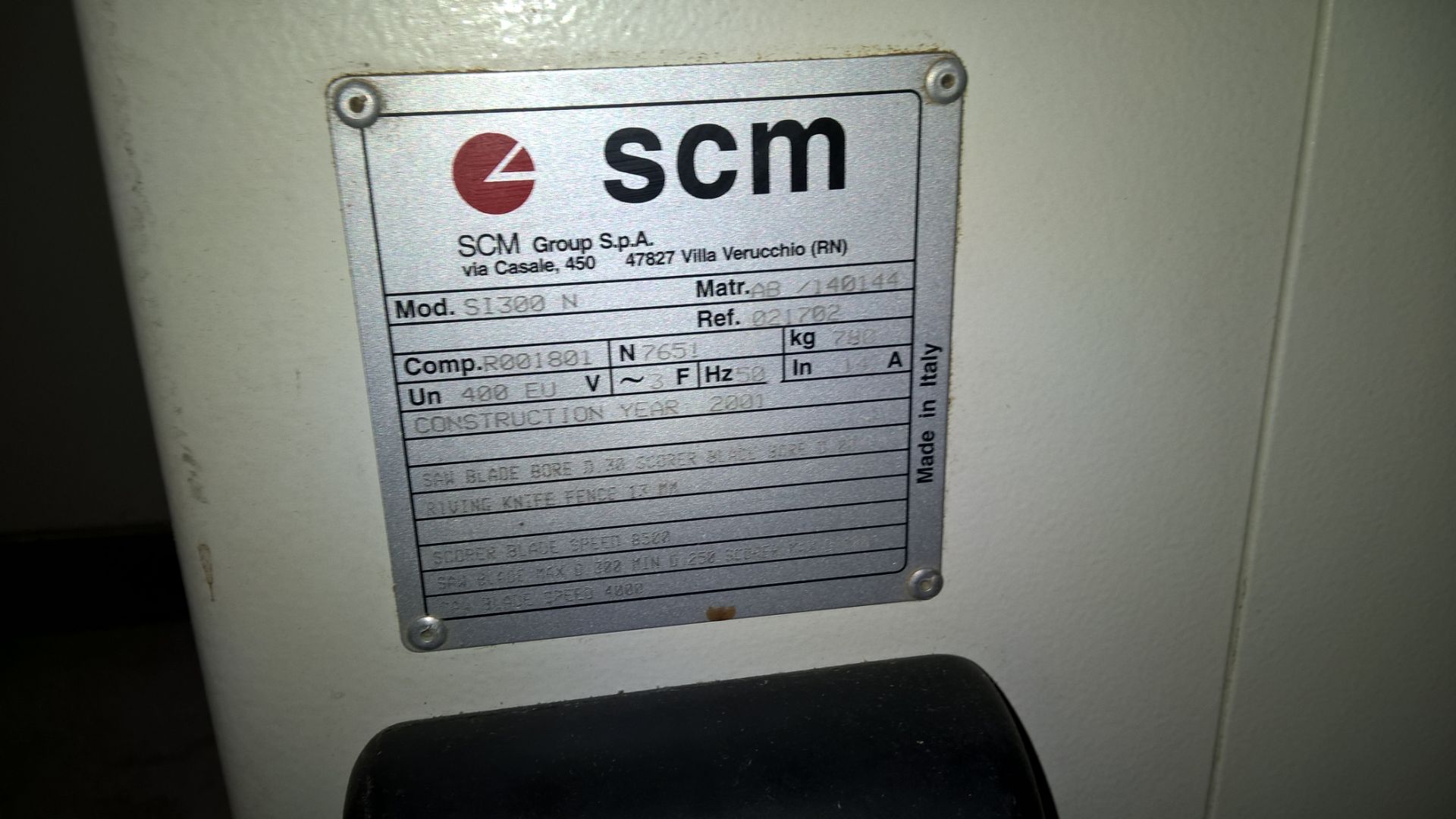 SCM Panel saw Si300n Serial no. AB / 140144 Year 2001 - Image 4 of 6