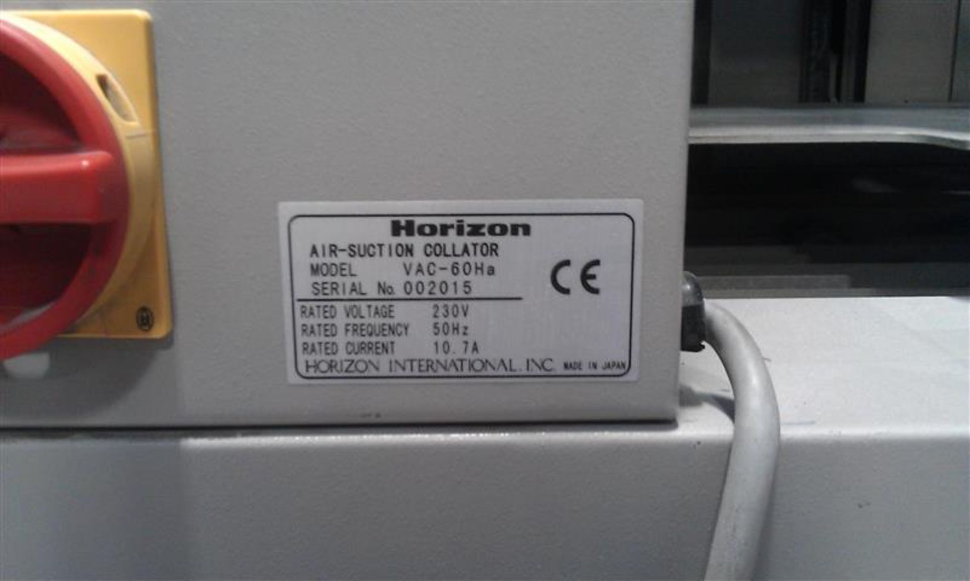 Horizon Stichliner 5500 4 x Vac 60 Towers Age 2006 SPF30 Saddle Stitcher 010001, ACF30 Register & S - Image 15 of 16