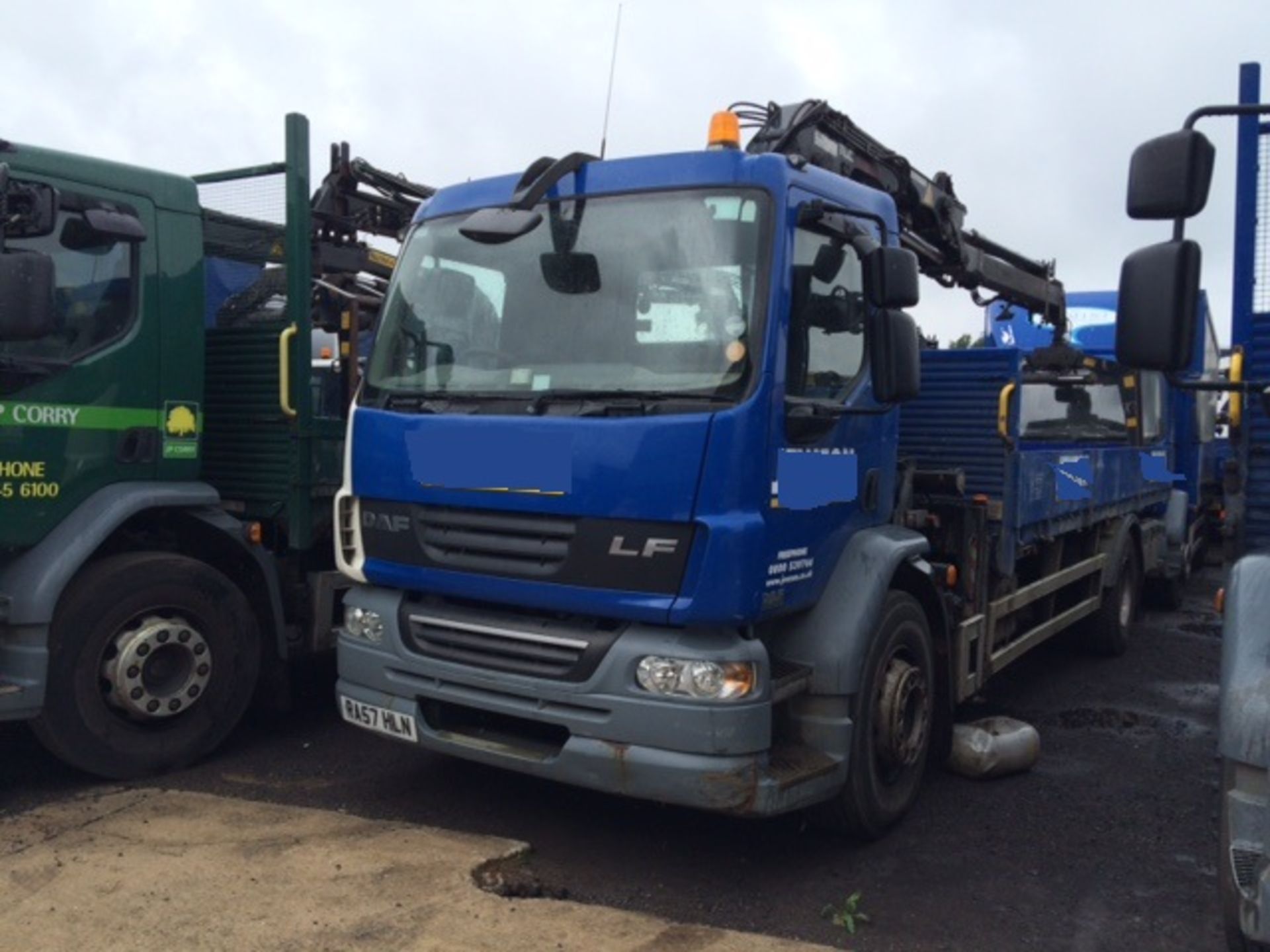 DAF LF55.250 4x2 Dropside c/w Terex 120.2E Front Mount Remote Controlled Crane, Registration No. RA5