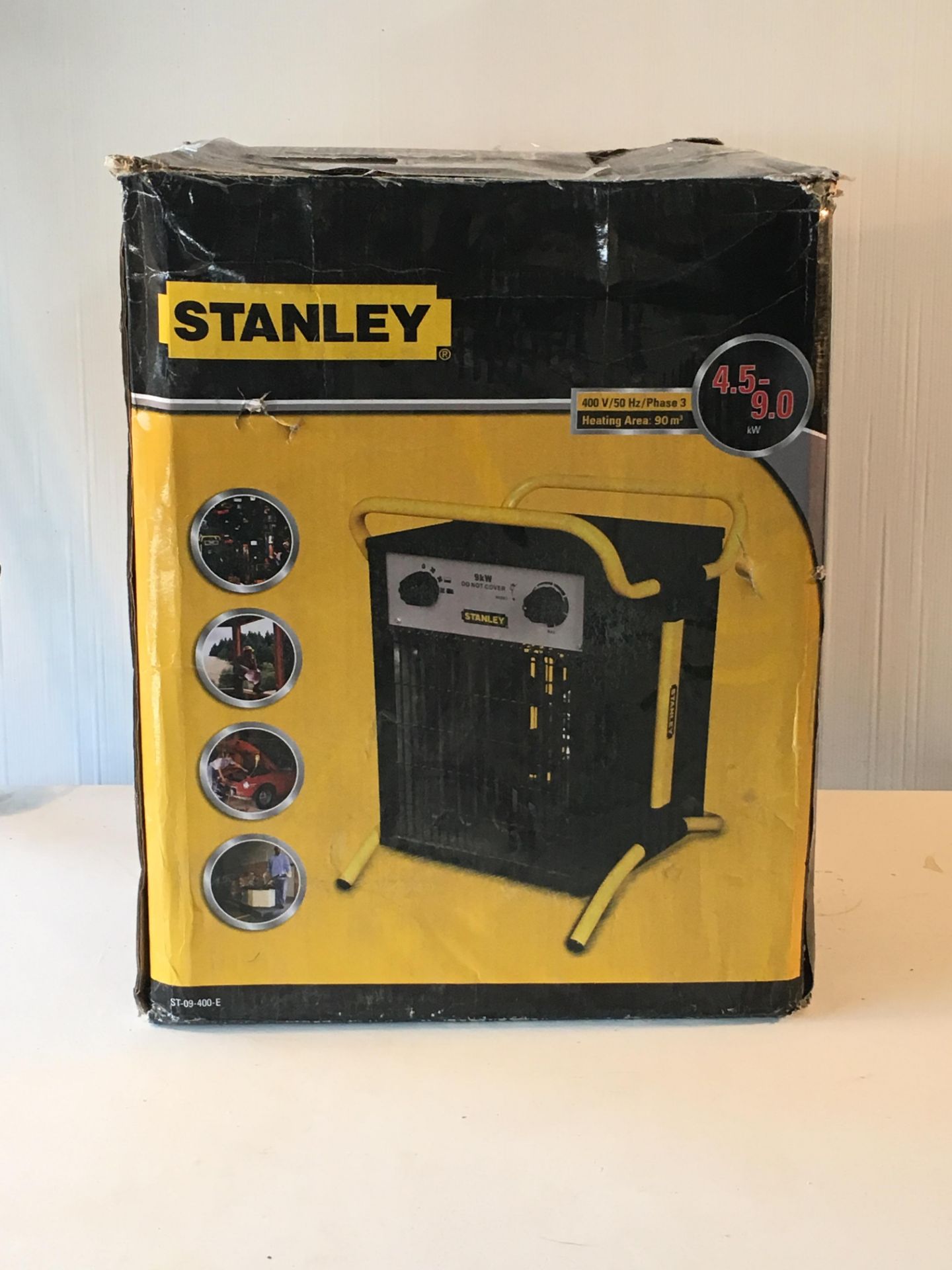 Damaged Box Stanley ST-09-400-E 55/4500/9000W 3 Phase Electric Fan Heater