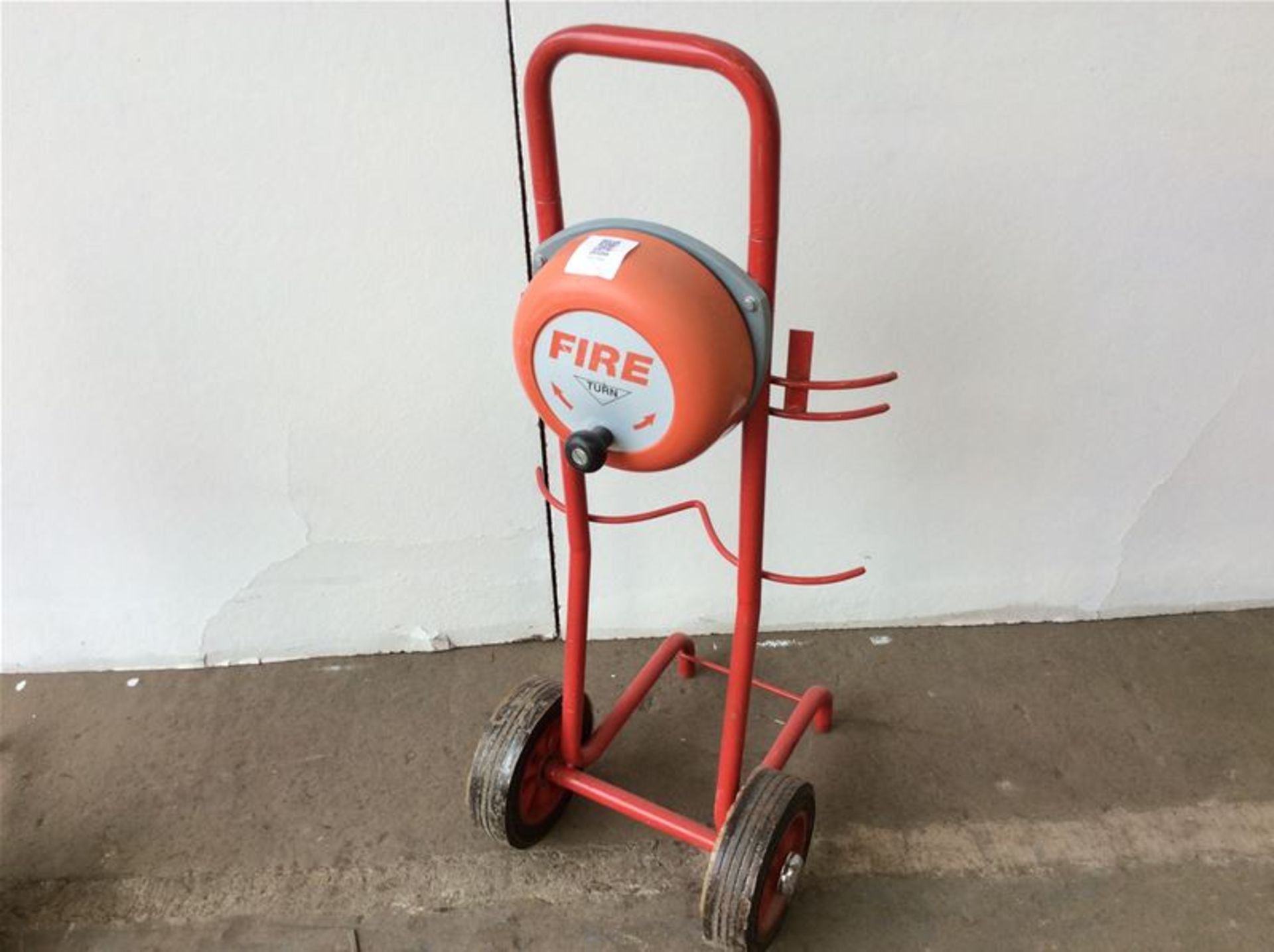 DOUBLE FIRE EXTINGUISHER TROLLEY WITH ROTARY BELL - Image 2 of 2