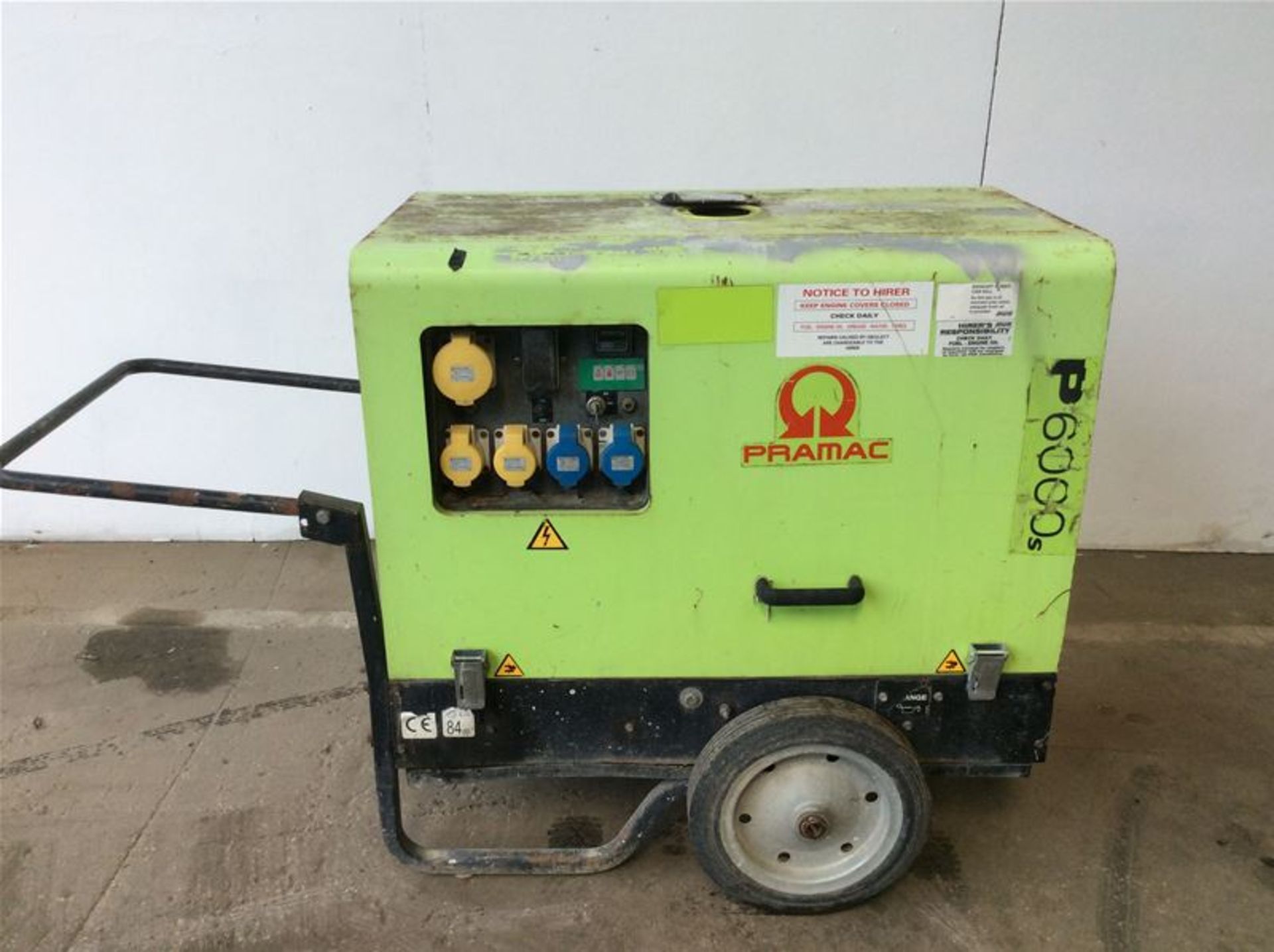 PRAMAC P6000S 6KVA DIESEL GENERATOR