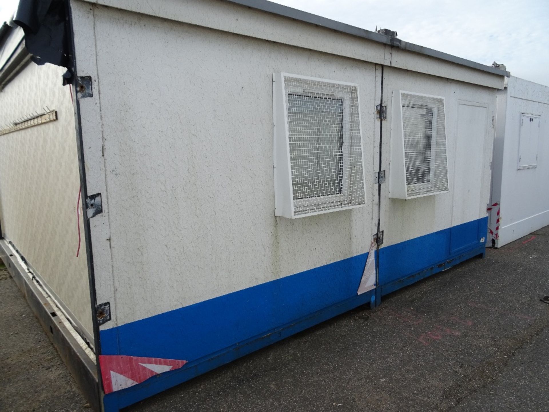 2 Bay Timber Textured Single Storey Modular Building with PVC Windows & Security Grills, 6m x 3m Uni