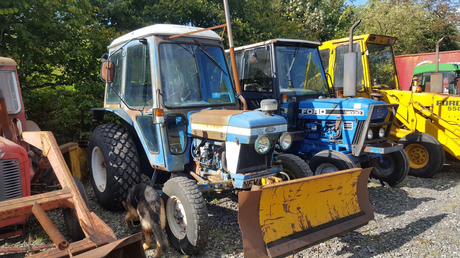 Ford 4110 Tractor with Snow Plough Accessory