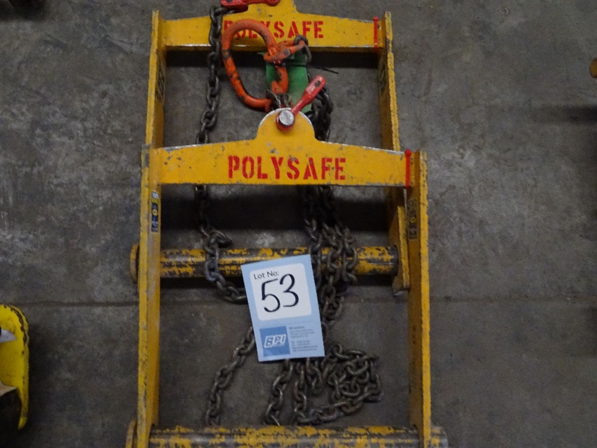 POLYSAFE PANEL / BOWMAC LIFTING CHAINS, SWL: 750Kg