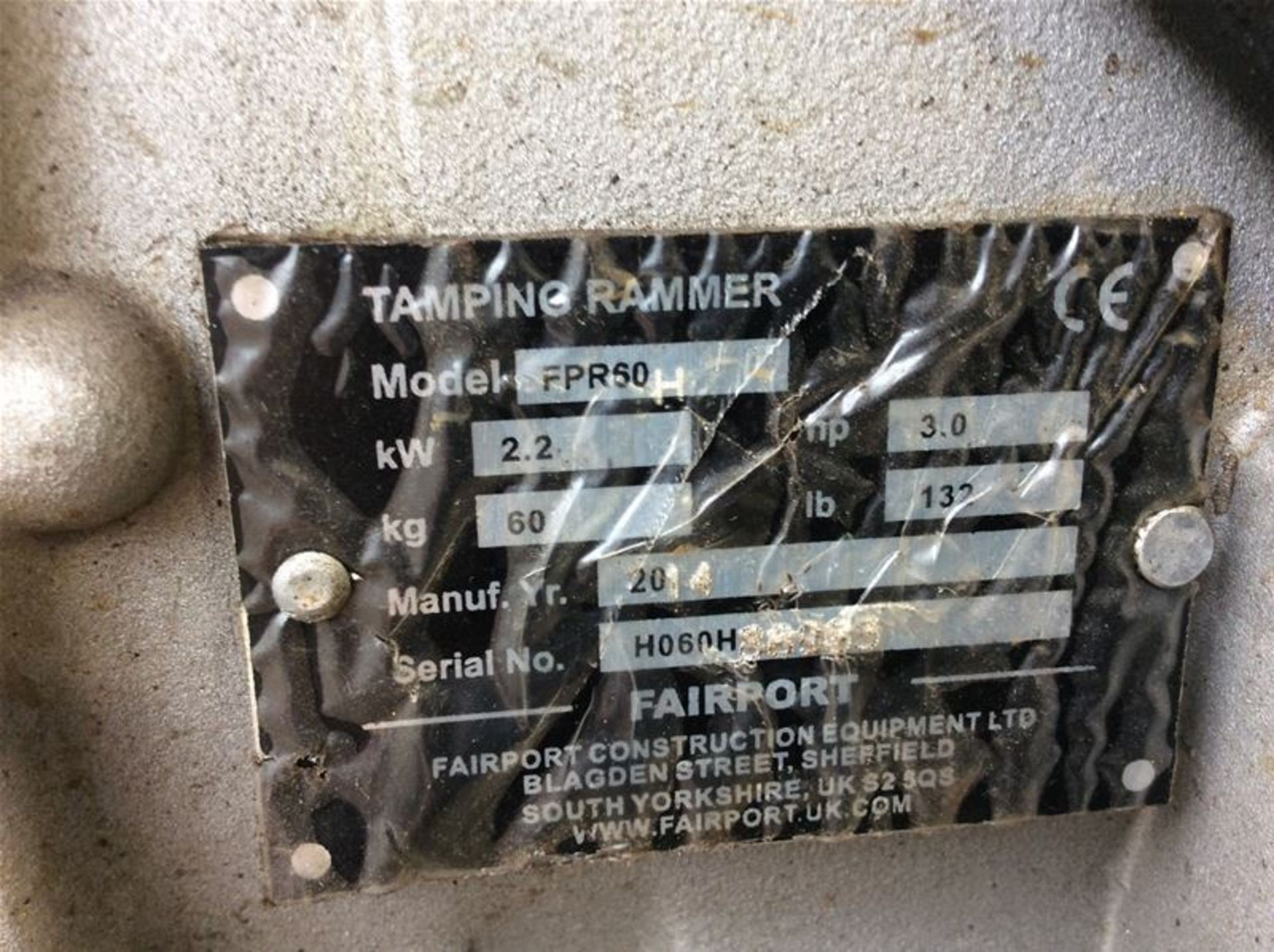 FAIRPORT FPR60 TAMPING /TRENCH RAMMER - HONDA PETROL - Image 4 of 4