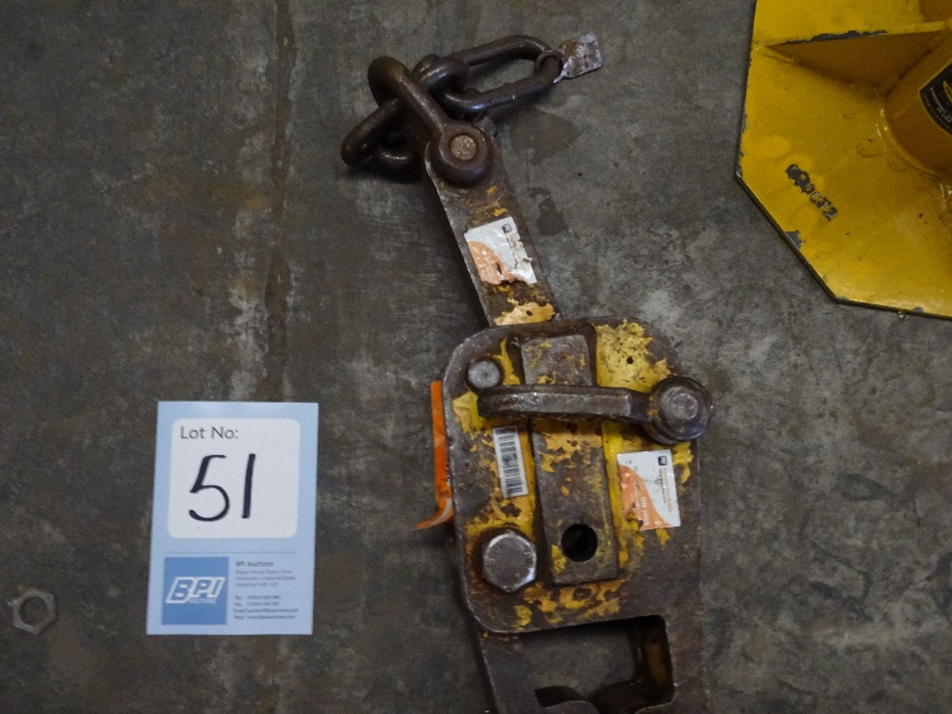 RAIL LIFTING CLAMP, SWL: 750Kg