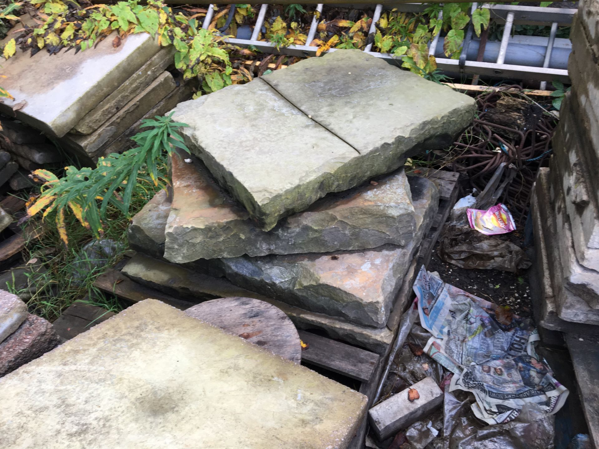 Quantity of concrete paving slabs & 4 x large stone slabs - Image 2 of 3