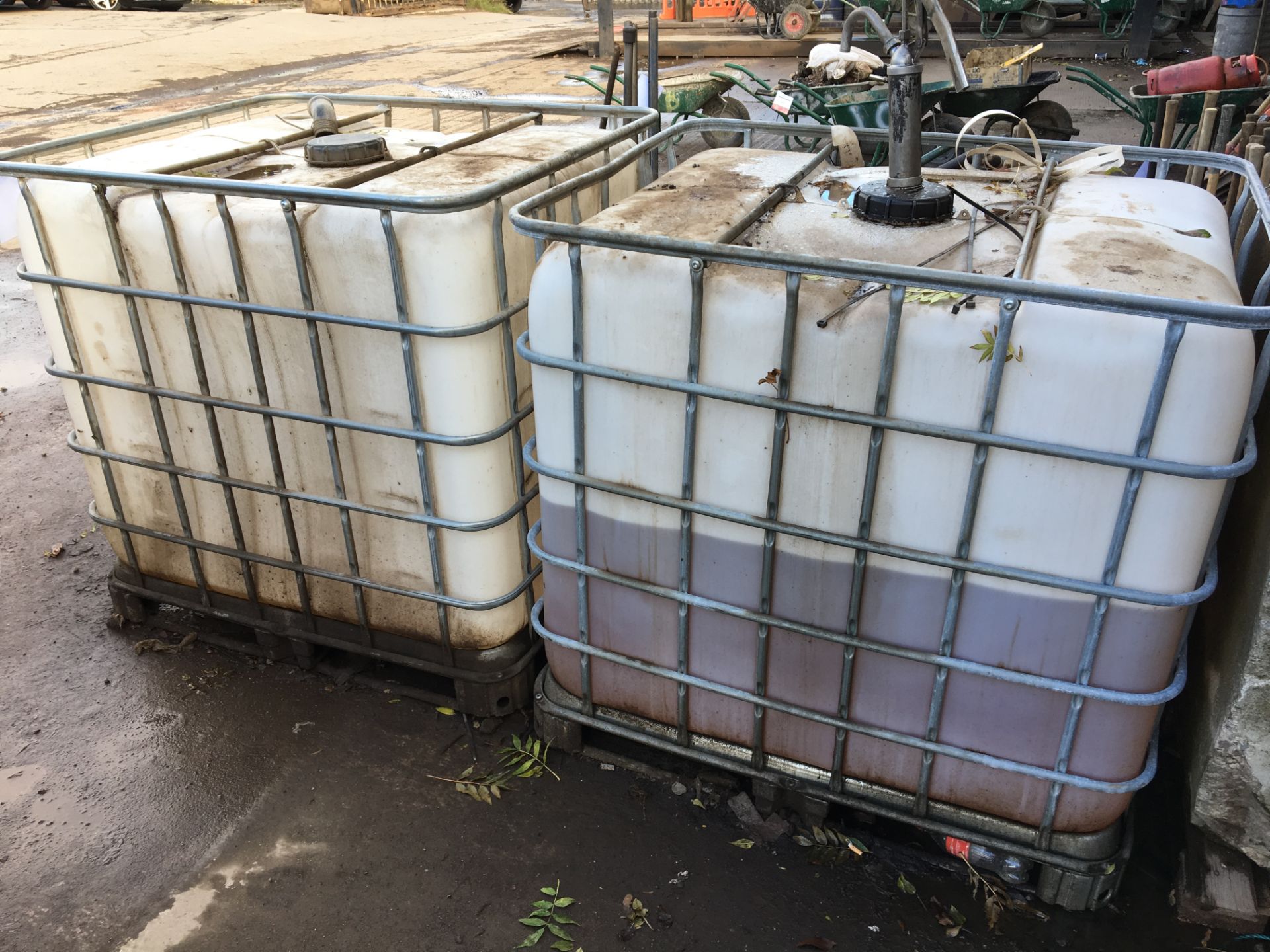 2 x IBC containers (contents believed to be hydraulic oil)