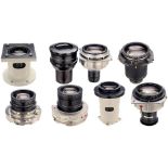 8 Special Lenses Presumably for TV or X-ray. 1) Rodenstock Rotelar 6,6/400 mm, height 6 ¼ in. - 2)