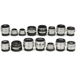 15 M42 Screw-Mount Lenses by Zeiss Carl Zeiss Jena. 1948-1973 (sorted by serial numbers). 1)