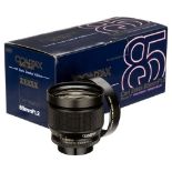 Planar T 1,2/85 mm (MM) - "60 Years Contax" Edition for Contax RTS Carl Zeiss. "Made in Germany".