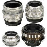 4 Lenses with M42 Screw-Mount 1) Steinheil. Cassaron 3,5/40 mm, no. 1726545, with box. (2/2) - 2)