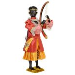 "Harpiste Ethiopienne" Musical Automaton by Gustave Vichy, c. 1880 With leather-covered papier-mâché