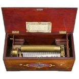 Unusual Hidden Drum and Piccolo Musical Box by Ducommun-Girod, c. 1860 No. 21656/953, playing a "