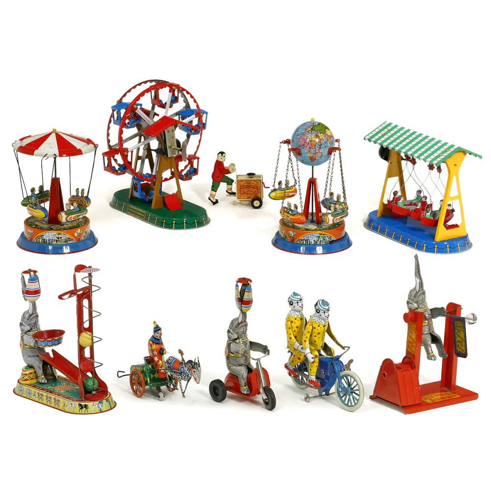 Fairground and Circus Tin Toys, 1990 onwards Several manufacturers including "Düsseldorfer Blech-