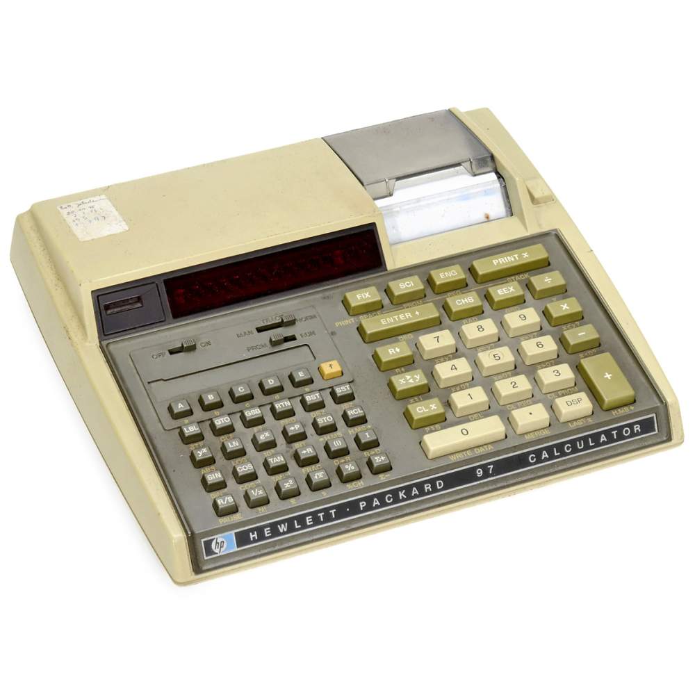 "Hewlett Packard HP-97" Desktop Calculator, 1976 Programable calculator with inbuilt printer and