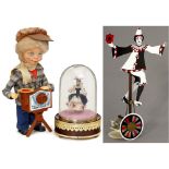 3 Musical Toys, 1970 onwards 1) Musical pierrot, Switzerland, playing "Entrance of the