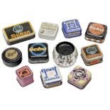 10 Typewriter Ribbon Tins Different brands and manufacturers, tin and bakelite. Condition: (2-/-) 10