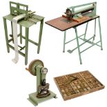 Machines for Manufacturing Barrels and Notes, c. 1960 For mechanical music instruments, cardboard-