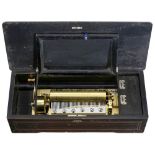 Cylinder Musical Box, c. 1890 No. 8267, playing ten popular airs, with 47 teeth in comb (