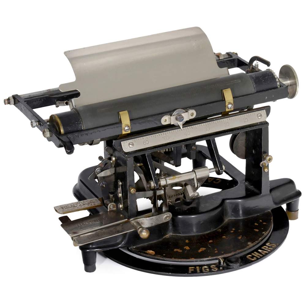 Edison Mimeograph Typewriter No. 3, 1894 Exceptionally rare up-stroke machine in uncomparable