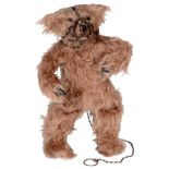 Dancing Bear Automaton by Decamps, c. 1930s With mohair-covered papier-mâché body, glass eyes,