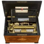 Rare "Orchestre et Picolo" Musical Box with Reed and Pipe Organ, c. 1880 No. 3128, playing eight